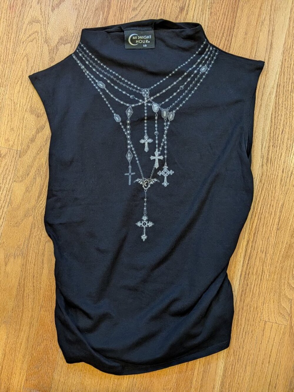 Midnight Hour Bat Rosary Top - M/L